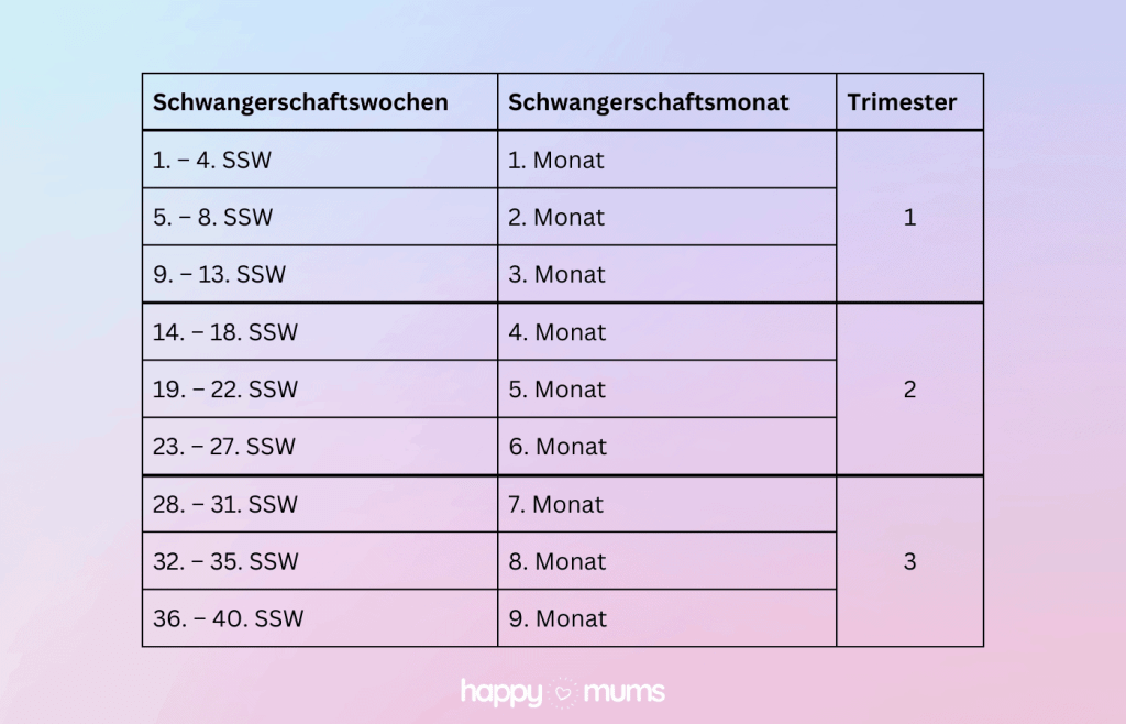 Erfahre alles über SSW, Schwangerschaftsmonate und Trimester. Verstehe den Verlauf deiner Schwangerschaft besser und entdecke, welche Veränderungen und Meilensteine dich erwarten.