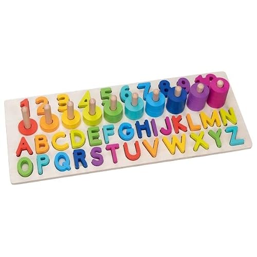 Goki Alphanumerisches Holzpuzzle 58357 – ABC & Zahlen