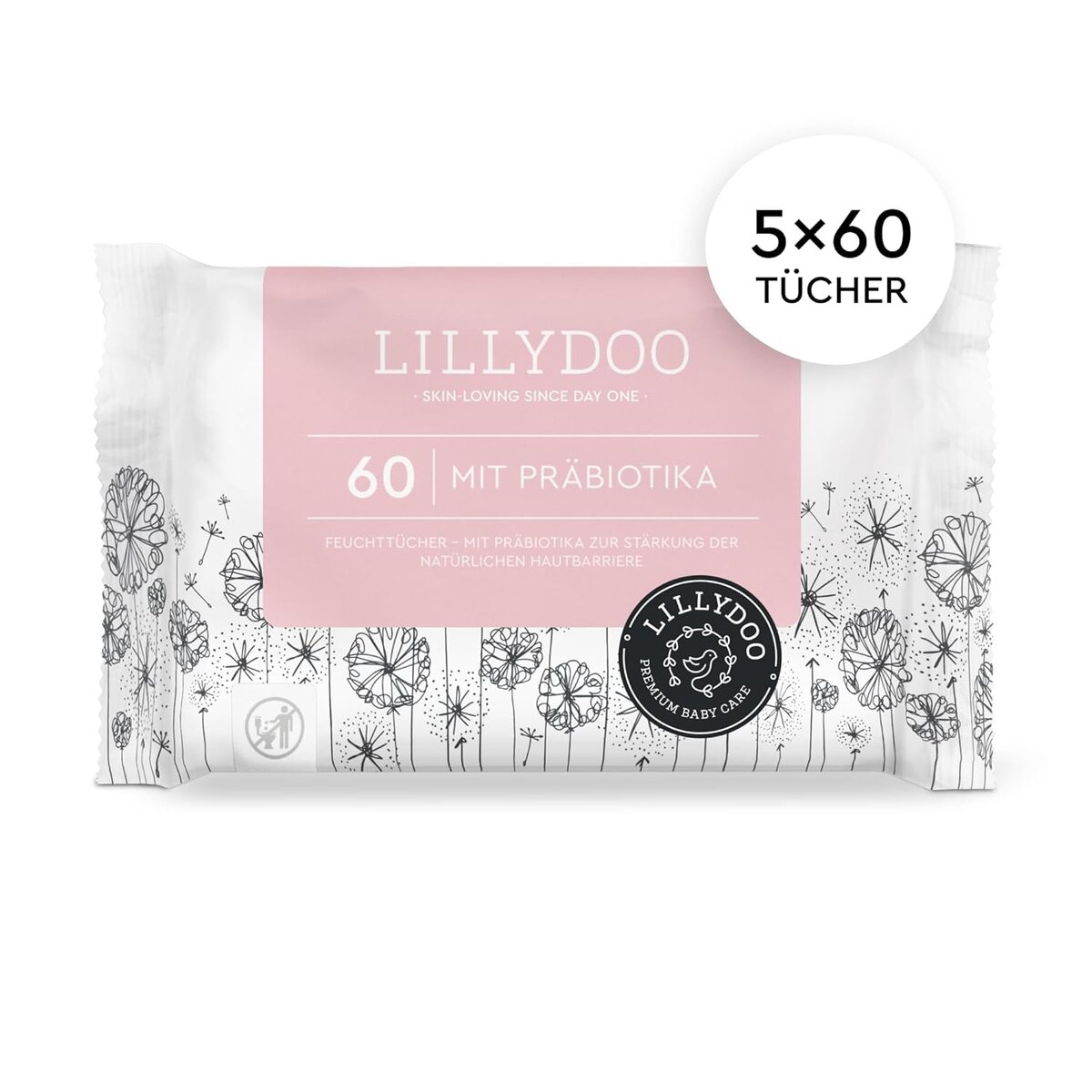 LILLYDOO Feuchttücher mit Präbiotika, 300 2