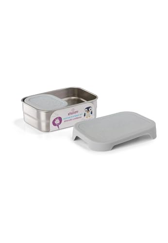 Affenzahn Edelstahl-Brotdosen-Set mit Snack-Box – Koala, Grau
