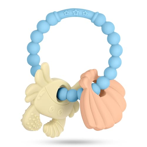 Vicloon Beißring Baby Blau-Krabbe