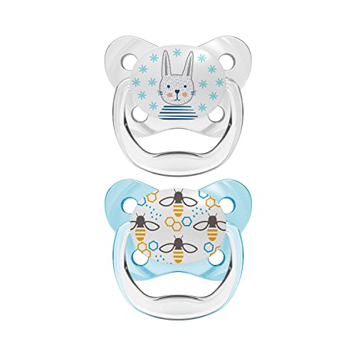 Dr. Brown’s Prevent Schnuller Silikon 0-6 Monate Blau 2er-Pack