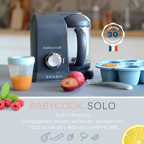 Beaba Babycook Solo 4-in-1 Babynahrungszubereiter – Dunkelgrau