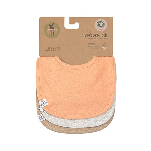 Lässig Spucklätzchen aus Bio-Baumwolle, 3er-Set – apricot/light grey/nature melange