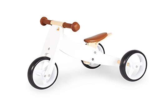 Pinolino Mini-Laufdreirad Charlie, 4-fach umbaubar – weiss/natur