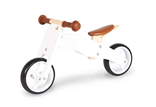 Pinolino Mini-Laufdreirad Charlie, 4-fach umbaubar – weiss/natur