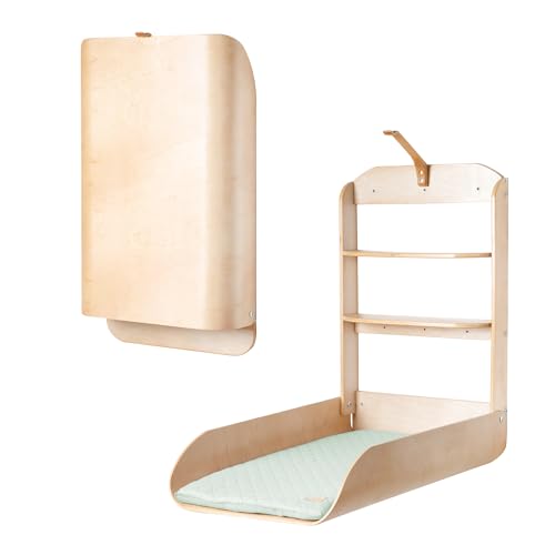 roba klappbares Wandwickelregal – Natur / Style Frosty Green