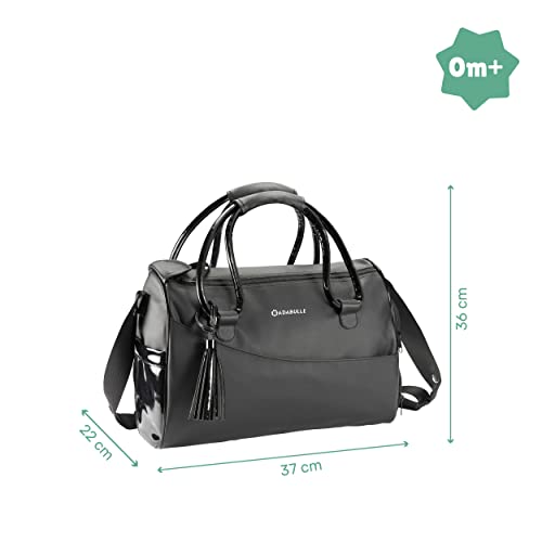 Badabulle Wickeltasche Glossy aus Kunstleder – Schwarz