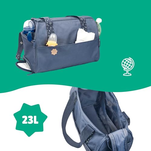 Badabulle Wickeltasche Pocketstyle 23 L inkl. Wickelzubehör – Blau