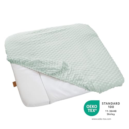 roba Lil Planet Spannbezug für Wickelauflagen 75 × 85 cm – Frosty Green