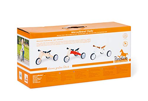 Pinolino Mini-Laufdreirad Charlie, 4-fach umbaubar – weiss/natur