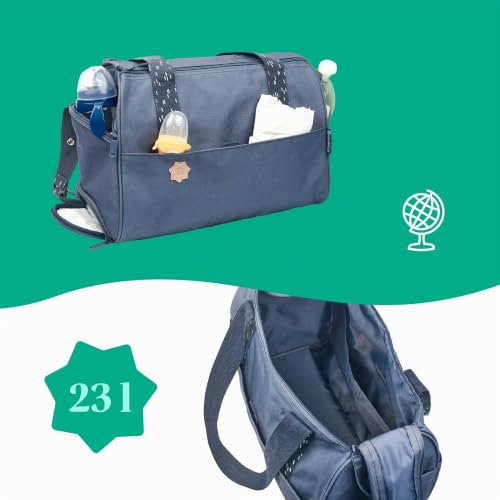 Badabulle Wickeltasche Pocketstyle 23 L inkl. Wickelzubehör – Blau