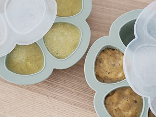 Beaba BÉABA Silikon-Aufbewahrungsbehälter – 6 × 150 ml, Salbeigrün
