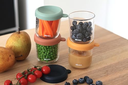 Beaba Glas-Portionsbehälter, 4er-Pack à 250ml