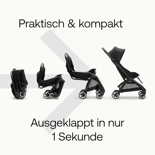 Bugaboo Butterfly ultrakompakter Reise-Kinderwagen – Midnight Black