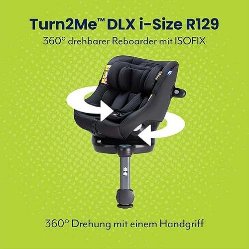Graco Turn2Me™ DLX i-Size Reboarder, 360° drehbar – Schwarz Midnight