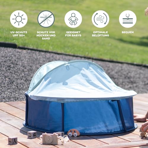 Babymoov Strandmuschel & Reisebett Babyni 2-in-1 – UV-Schutz 50+
