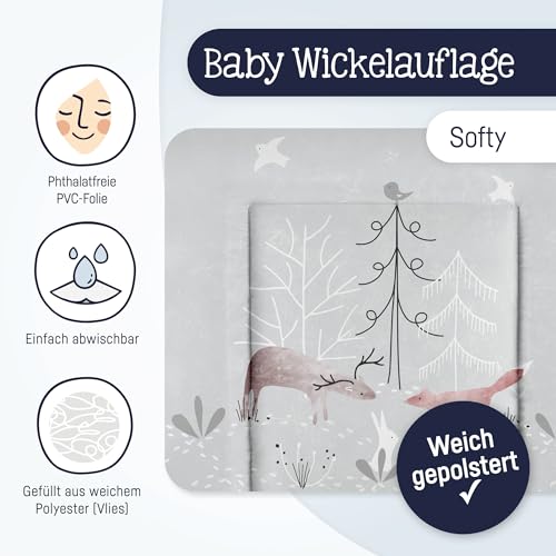 Julius Zöllner Wickelauflage Softy 65 × 75 cm – Woodlife