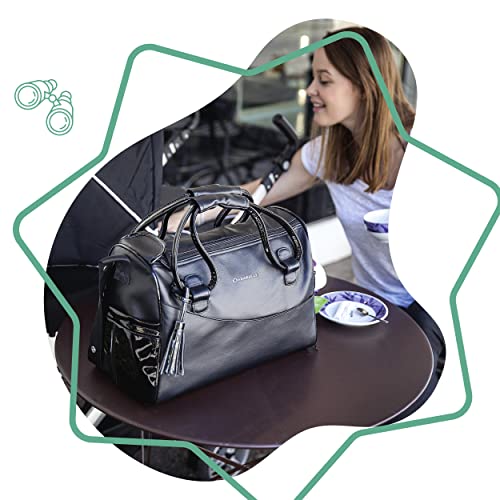 Badabulle Wickeltasche Glossy aus Kunstleder – Schwarz