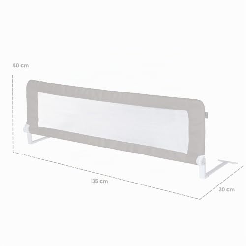 roba Bettschutzgitter Klipp-Klapp klappbar 135 cm – Grau