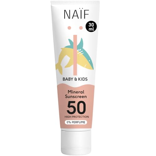 Naif Mineralische Sonnencreme SPF 50 für Babys & Kinder (30 ml, Reisegrösse)