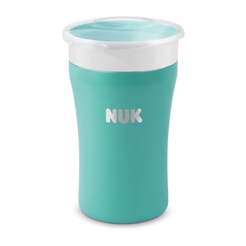 NUK Magic Cup Trinklernbecher aus Edelstahl, 230 ml – Blau