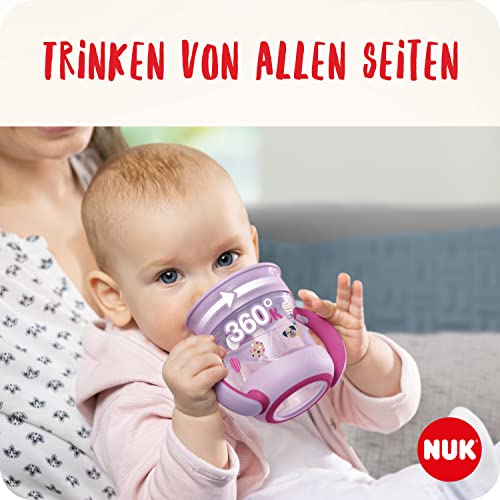 NUK Mini Magic Cup Trinklernbecher mit Leuchteffekt, 160 ml – Blau, 2er-Set