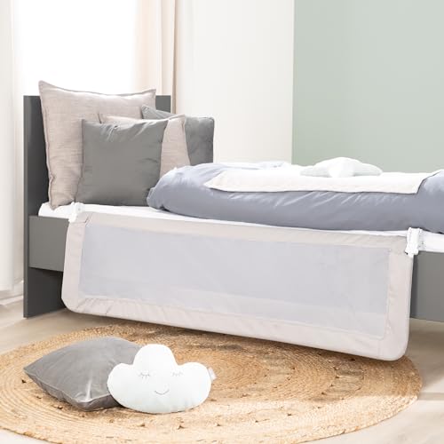 roba Bettschutzgitter Klipp-Klapp klappbar 135 cm – Grau