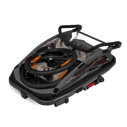 Lionelo CAMA Kinderanhänger 2-in-1 – Fahrradanhänger & Buggy – Grau Graphite