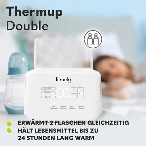 Lionelo THERMUP Doppel-Flaschenwärmer für 2 Flaschen – Weiss