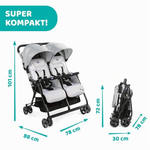 Chicco OHlalà Twin Zwillingsbuggy – Grau