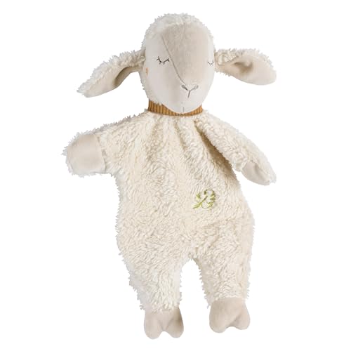 Fehn Handpuppe „Natur-Schaf“ – aus Bio-Baumwolle, Kuscheltuch & Einschlafhilfe