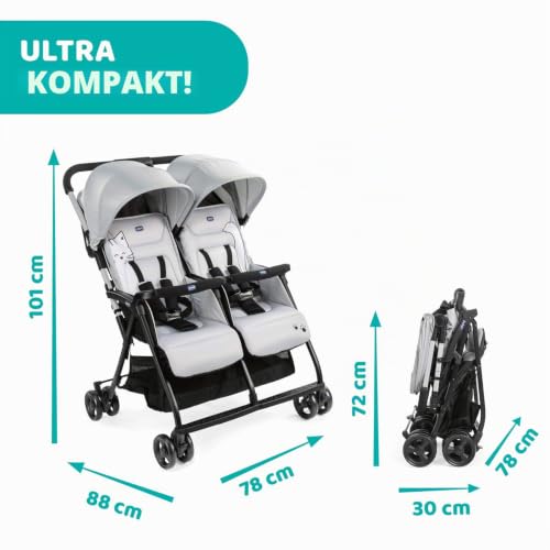 Chicco OHlalà Twin Zwillingsbuggy – Grau