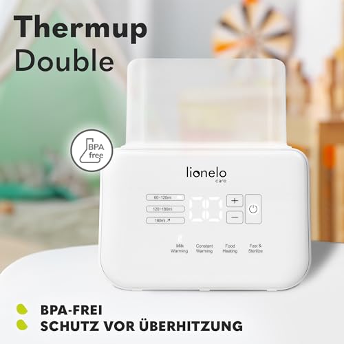 Lionelo THERMUP Doppel-Flaschenwärmer für 2 Flaschen – Weiss