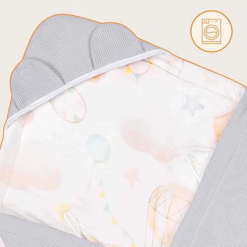 Lionelo Einschlagdecke TRAVEL für Babyschale – Grau, 90 × 90 cm
