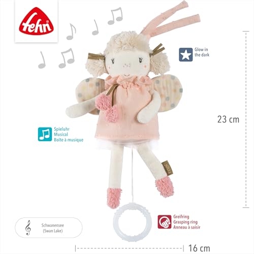 Fehn Mini-Spieluhr Fee – Melodie Schwanensee, Rose