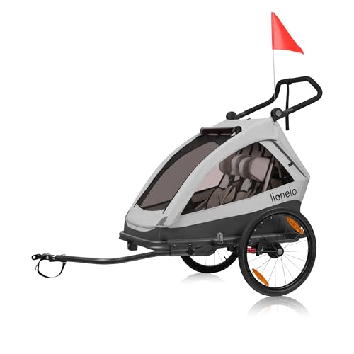 Lionelo CAMA Kinderanhänger 2-in-1 – Stein grau