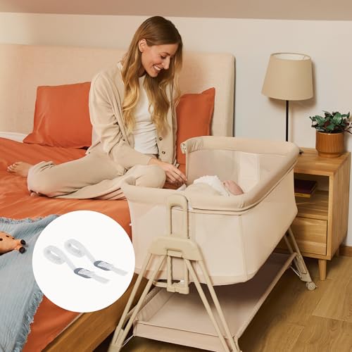 Lionelo Luna Beistellbett mit Matratze – Grau