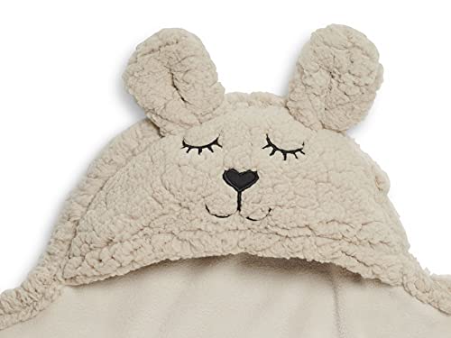 Jollein Wickeldecke Bunny aus Fleece – Nougat
