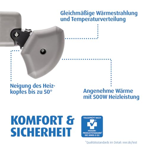 Reer EasyHeat Wickeltisch-Wärmestrahler Wandmontage – Weiss