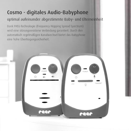 Reer Cosmo Babyphone mit Gegensprechfunktion – Weiss, 600 m
