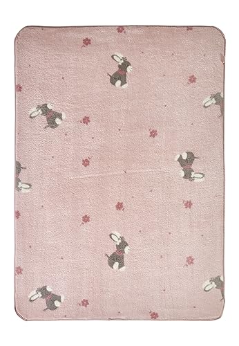 Sterntaler Kuscheldecke Emmi Girl – Esel, flora rose, 75 × 100 cm