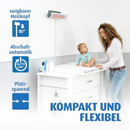 Reer EasyHeat Wickeltisch-Wärmestrahler Wandmontage – Weiss