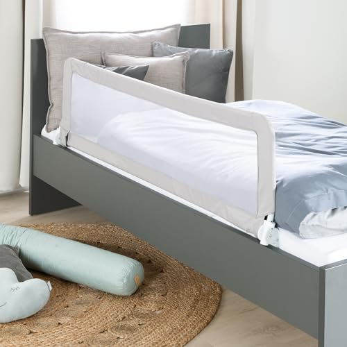 roba Bettschutzgitter Klipp-Klapp klappbar 135 cm – Grau