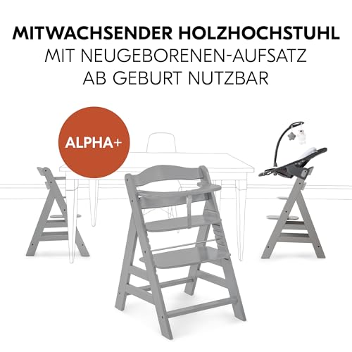 Hauck Alpha+ Newborn Set Deluxe Treppenhochstuhl – Grau