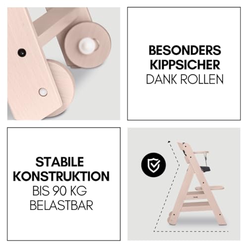 Hauck Beta+ Newborn Set Deluxe Hochstuhl-Set mit Bouncer – Whitewashed