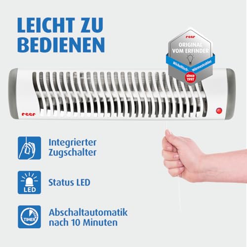 Reer EasyHeat Wickeltisch-Wärmestrahler Wandmontage – Weiss