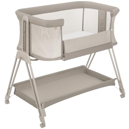 Lionelo Luna A Beistellbett mit Matratze – Beige