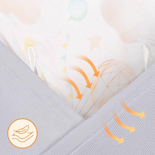 Lionelo Einschlagdecke TRAVEL für Babyschale – Grau, 90 × 90 cm