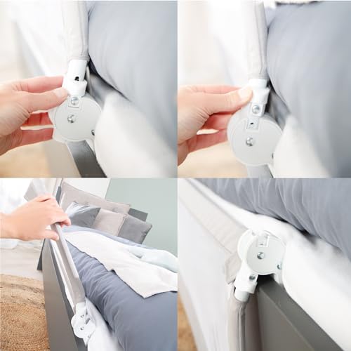 roba Bettschutzgitter Klipp-Klapp klappbar 135 cm – Grau